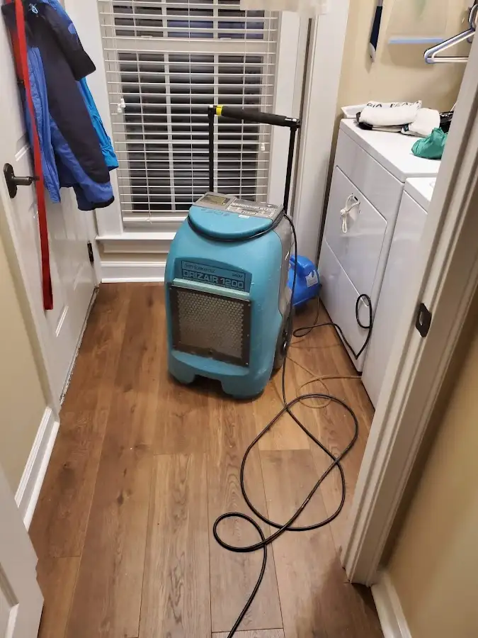 Commercial dehumidifier deployed for Flood Damage Cleanup in North Springfield